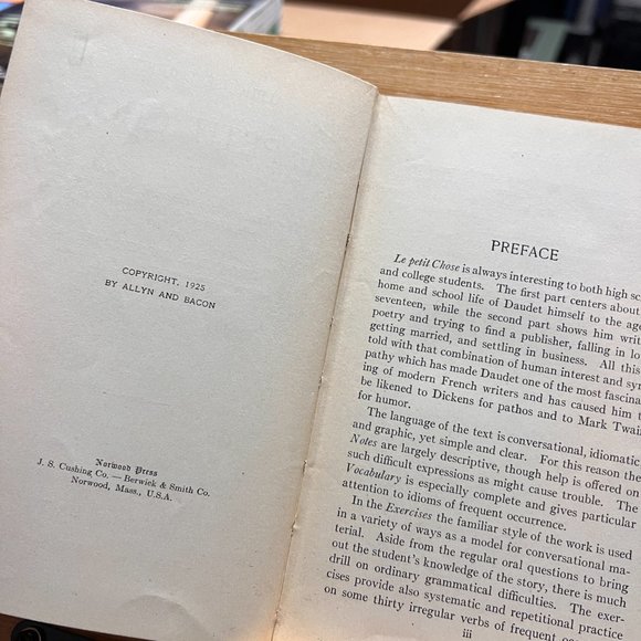 Le Petit Chose by A. Daudet 1925 Allyn and Bacon Hardcover French Book‎ - Picture 7 of 11
